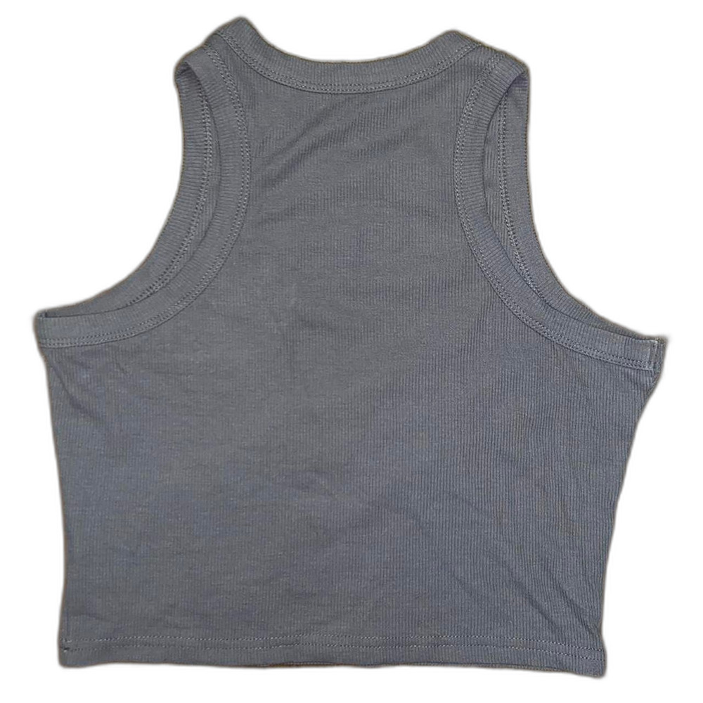 Gray Cropped Ribbed Tank - Picture 2 of 2